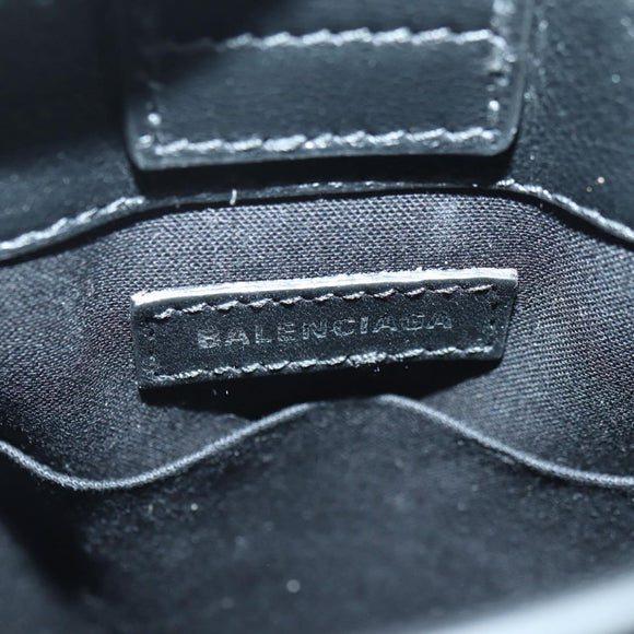 BALENCIAGA × Sanrio Hello Kitty Hand Bag Leather 2way Black 619043 Auth 167250SM