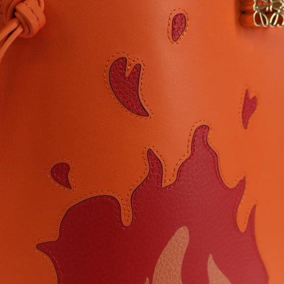 LOEWE × Ghibli Howl's Moving Castle Pebble Dice Pocket Calcifer Auth 167251SM