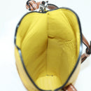 LOEWE × Studio Ghibli Gate Pocket Medium Totoro Bag Leather Yellow Auth 167254SM-23