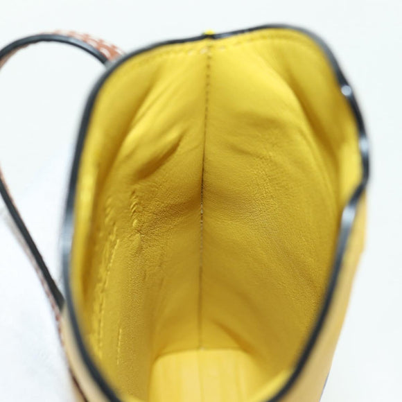LOEWE × Studio Ghibli Gate Pocket Medium Totoro Bag Leather Yellow Auth 167254SM