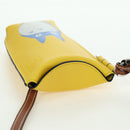 LOEWE × Studio Ghibli Gate Pocket Medium Totoro Bag Leather Yellow Auth 167254SM-6