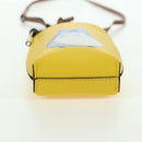 LOEWE × Studio Ghibli Gate Pocket Medium Totoro Bag Leather Yellow Auth 167254SM-5