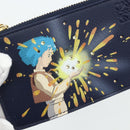LOEWE × Ghibli Howl's Moving Castle Coin Card Holder Leather Navy Auth 167256SM-18