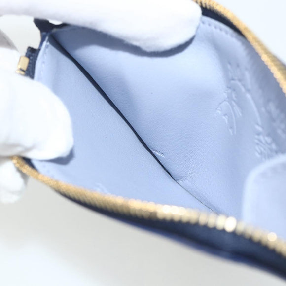 LOEWE × Ghibli Howl's Moving Castle Coin Card Holder Leather Navy Auth 167256SM