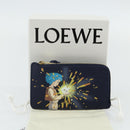 LOEWE × Ghibli Howl's Moving Castle Coin Card Holder Leather Navy Auth 167256SM-12