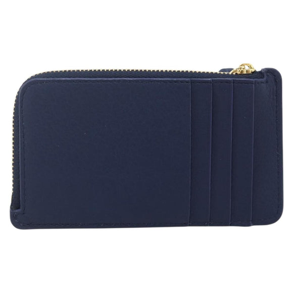 LOEWE × Ghibli Howl's Moving Castle Coin Card Holder Leather Navy Auth 167256SM