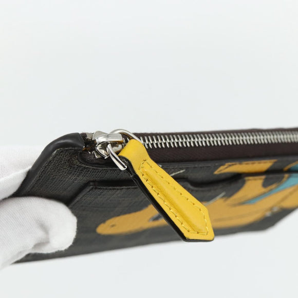 FENDI x FRGMT x POKÉMON Zucca Canvas Dragonfly Coin Purse Black Auth 167258SM