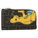 FENDI x FRGMT x POKÉMON Zucca Canvas Dragonfly Coin Purse Black Auth 167258SM-13