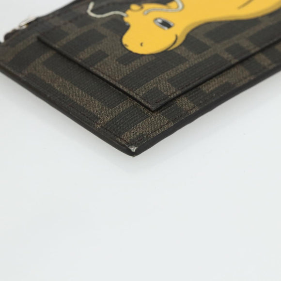 FENDI x FRGMT x POKÉMON Zucca Canvas Dragonfly Coin Purse Black Auth 167258SM