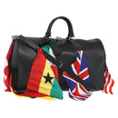 LOUIS VUITTON Flag Keepall Bandouliere 50 Bag Leather Black M55268 Auth 167262SM-1