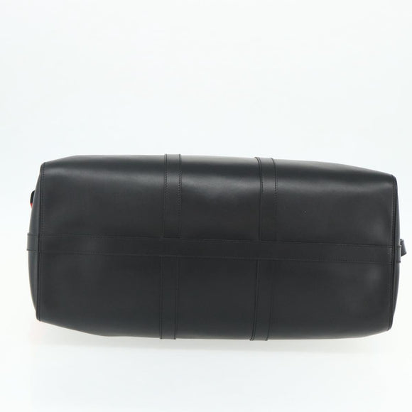 LOUIS VUITTON Flag Keepall Bandouliere 50 Bag Leather Black M55268 Auth 167262SM