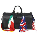 LOUIS VUITTON Flag Keepall Bandouliere 50 Bag Leather Black M55268 Auth 167262SM-13