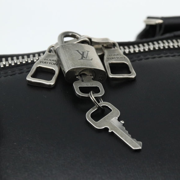 LOUIS VUITTON Flag Keepall Bandouliere 50 Bag Leather Black M55268 Auth 167262SM