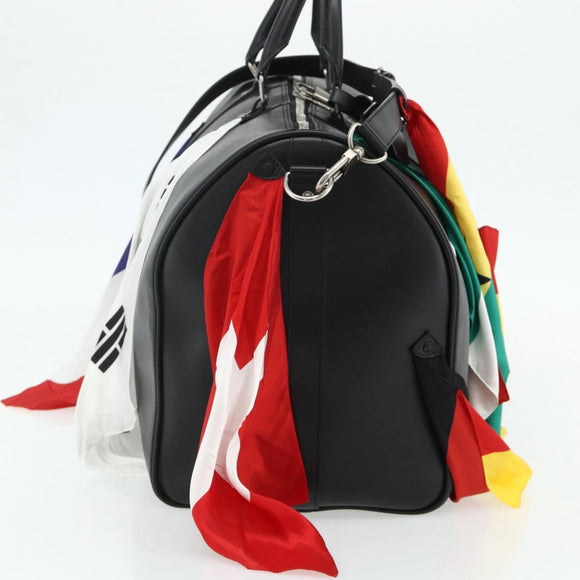 LOUIS VUITTON Flag Keepall Bandouliere 50 Bag Leather Black M55268 Auth 167262SM