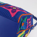 LOUIS VUITTON Monogram Flower Keepall Bandouliere 50 Blue M21895 Auth 167265SM-14