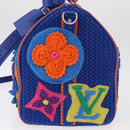LOUIS VUITTON Monogram Flower Keepall Bandouliere 50 Blue M21895 Auth 167265SM-3
