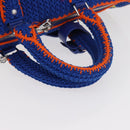 LOUIS VUITTON Monogram Flower Keepall Bandouliere 50 Blue M21895 Auth 167265SM-7