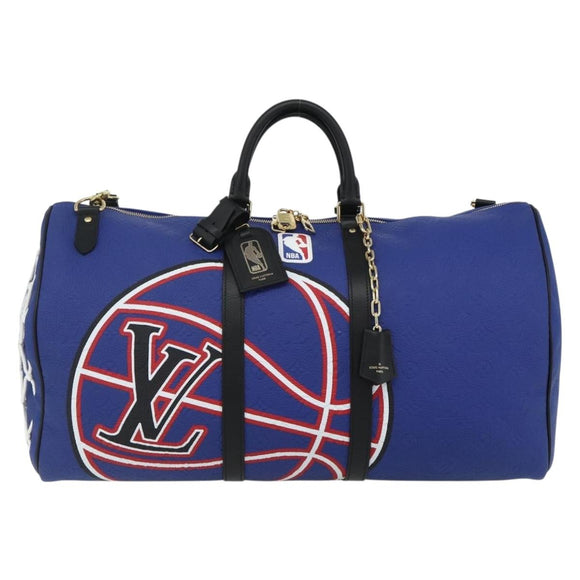 LOUIS VUITTON Monogram LVxNBA Keepall Bandouliere 50 Blue M21105 Auth 167266SM