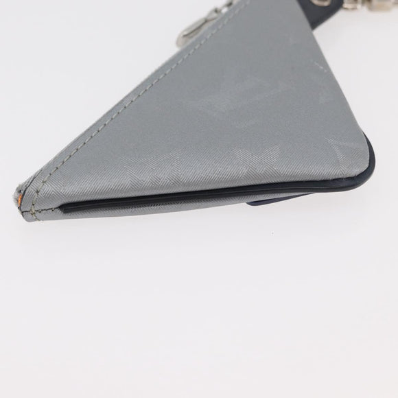 LOUIS VUITTON Monogram Satellite Porte Cles Charm Silver MP2217 LV Auth 167268M