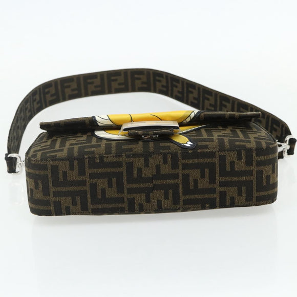FENDI Zucca Canvas FRGMT x POKÉMON Mamma Baguette Dragonite Black Auth 167269SM