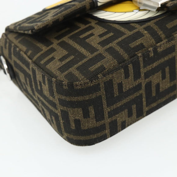 FENDI Zucca Canvas FRGMT x POKÉMON Mamma Baguette Dragonite Black Auth 167269SM