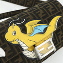 FENDI Zucca Canvas FRGMT x POKÉMON Mamma Baguette Dragonite Black Auth 167269SM-17