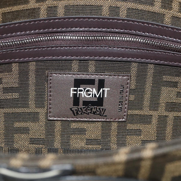 FENDI Zucca Canvas FRGMT x POKÉMON Mamma Baguette Dragonite Black Auth 167269SM
