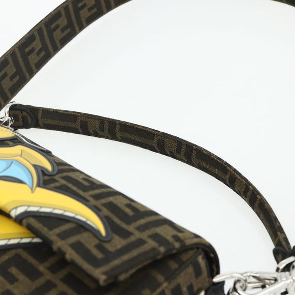 FENDI Zucca Canvas FRGMT x POKÉMON Mamma Baguette Dragonite Black Auth 167269SM