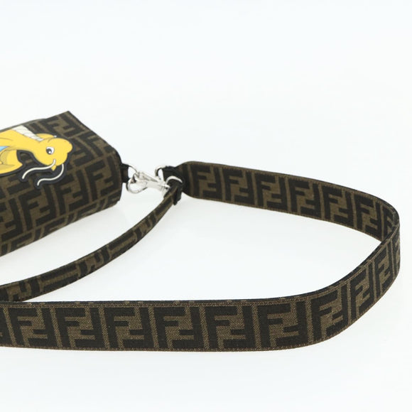 FENDI Zucca Canvas FRGMT x POKÉMON Mamma Baguette Dragonite Black Auth 167269SM
