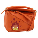 LOEWE × Ghibli Howl's Calcifer Puzzle Mini Leather 2way Orange Auth 167270SM-1