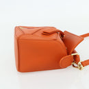 LOEWE × Ghibli Howl's Calcifer Puzzle Mini Leather 2way Orange Auth 167270SM-4