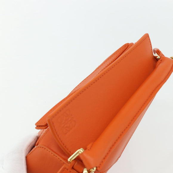 LOEWE × Ghibli Howl's Calcifer Puzzle Mini Leather 2way Orange Auth 167270SM