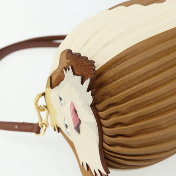 LOEWE × Studio Ghibli Howl's Moving Castle Hin Bag Leather Beige Auth 167271SM