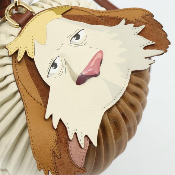 LOEWE × Studio Ghibli Howl's Moving Castle Hin Bag Leather Beige Auth 167271SM