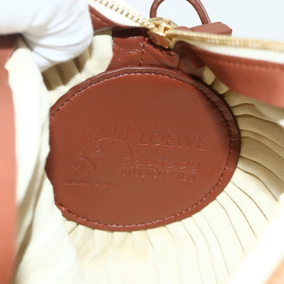 LOEWE × Studio Ghibli Howl's Moving Castle Hin Bag Leather Beige Auth 167271SM