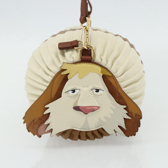 LOEWE × Studio Ghibli Howl's Moving Castle Hin Bag Leather Beige Auth 167271SM