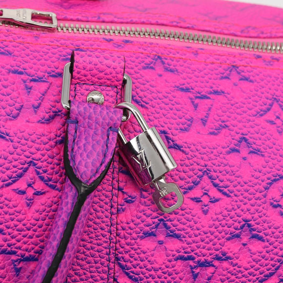 LOUIS VUITTON Taurillon Illusion Keepall Bandouliere 50 M59713 LV Auth 167272SM