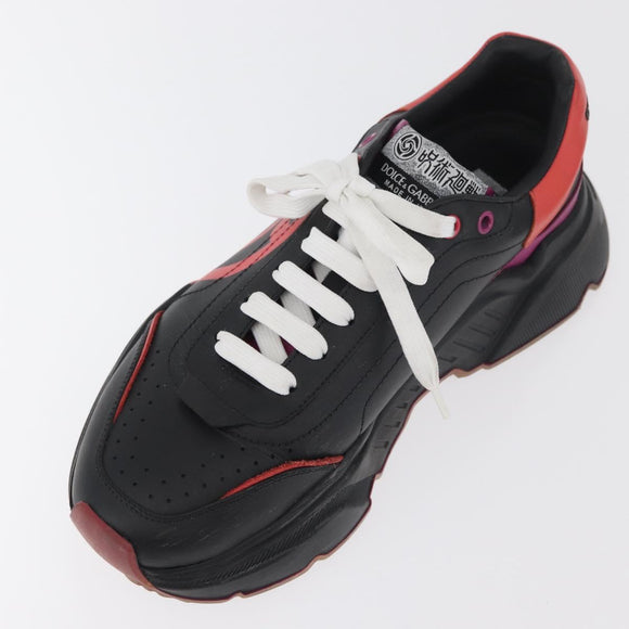DOLCE&GABBANA D&G x Jujutsu Kaisen Art College Shoes Leather Black Auth 167283A