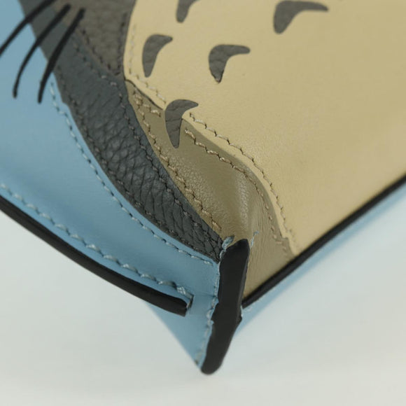 LOEWE × Ghibli My Neighbor Totoro Gate Pocket Leather Light Blue Auth 167291SM