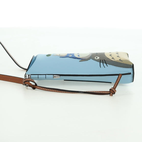 LOEWE × Ghibli My Neighbor Totoro Gate Pocket Leather Light Blue Auth 167291SM