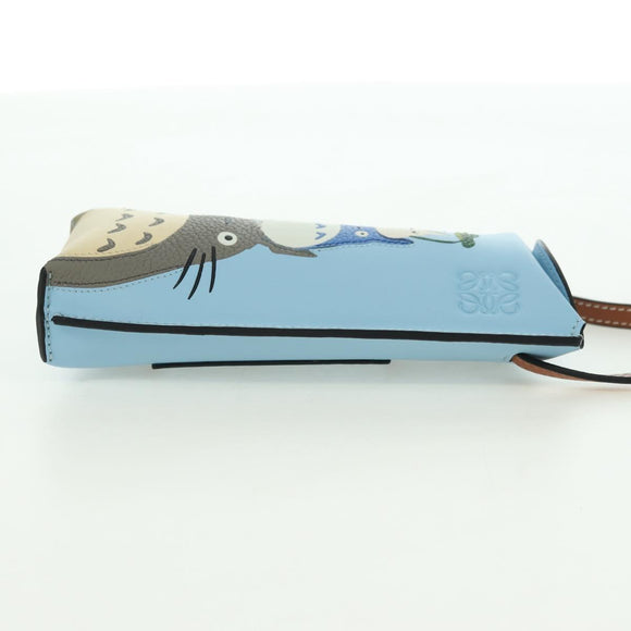 LOEWE × Ghibli My Neighbor Totoro Gate Pocket Leather Light Blue Auth 167291SM
