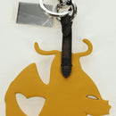 FENDI x FRGMT x POKÉMON Dragonite Bag Charm Leather Orange Silver Auth 167296SM-9