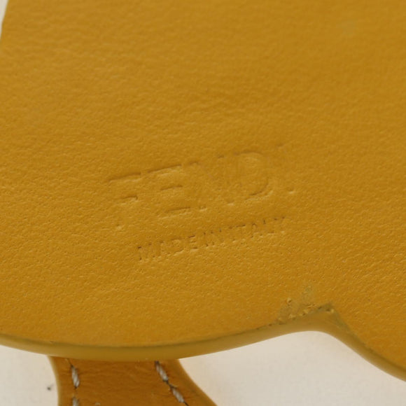 FENDI x FRGMT x POKÉMON Dragonite Bag Charm Leather Orange Silver Auth 167296SM