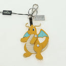FENDI x FRGMT x POKÉMON Dragonite Bag Charm Leather Orange Silver Auth 167296SM-2