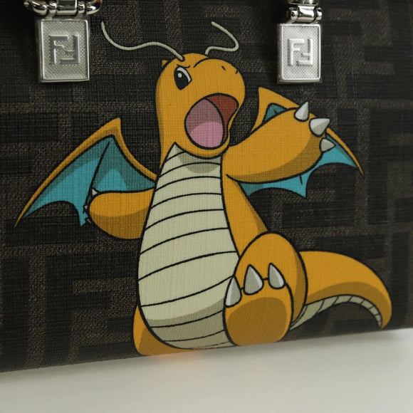 FENDI x FRGMT x POKÉMON Zucca Canvas By The Way Mini Dragonite Auth 167297SM