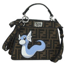 FENDI x FRGMT x POKÉMON Zucca Peek A Boo Dratini Bag 2way Brown Auth 167302SM-1