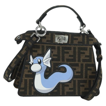 FENDI x FRGMT x POKÉMON Zucca Peek A Boo Dratini Bag 2way Brown Auth 167302SM