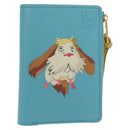 LOEWE × Ghibli Howl's Compact Zip Wallet Hin Leather Light Blue Auth 167304SM-1