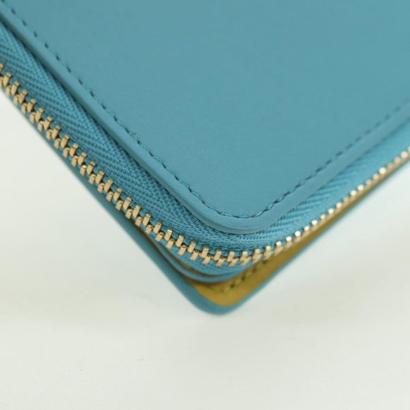 LOEWE × Ghibli Howl's Compact Zip Wallet Hin Leather Light Blue Auth 167304SM