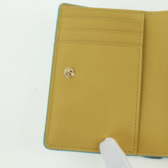 LOEWE × Ghibli Howl's Compact Zip Wallet Hin Leather Light Blue Auth 167304SM